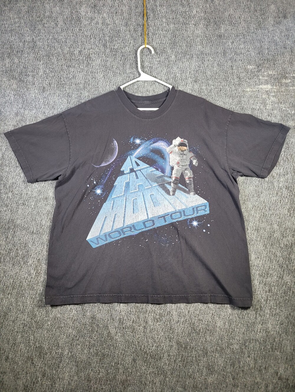 Kid Cudi To The Moon World Tour Shirt Large Black 2022 Graphic Concert Rap Tee L
